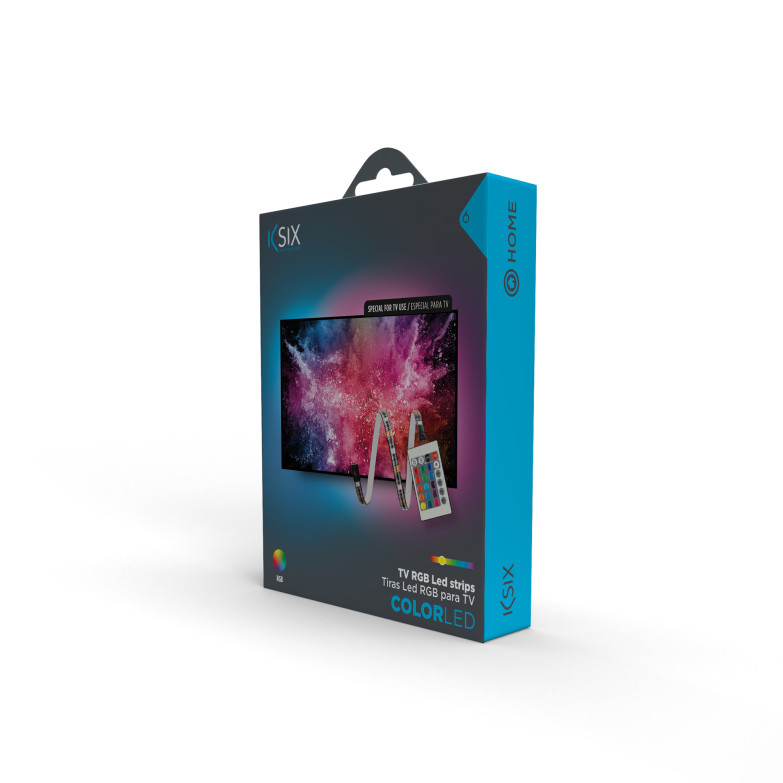 KSIX Colorful TV LED strips, remote...