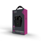KSIX Saga wireless gaming earphones, Low latency, LED, 4+12 h autonomy, Touch control, Calls, Voice assistants, Black