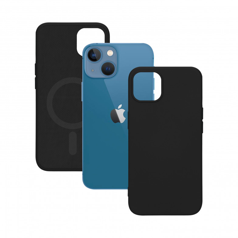 Magcharge semi-rigid hard case for iPhone 13, Black