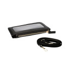 Funda Universal para smartphone, Ventana transparente y táctil, Flexible, Negro