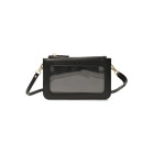 Funda Universal para smartphone, Ventana transparente y táctil, Flexible, Negro