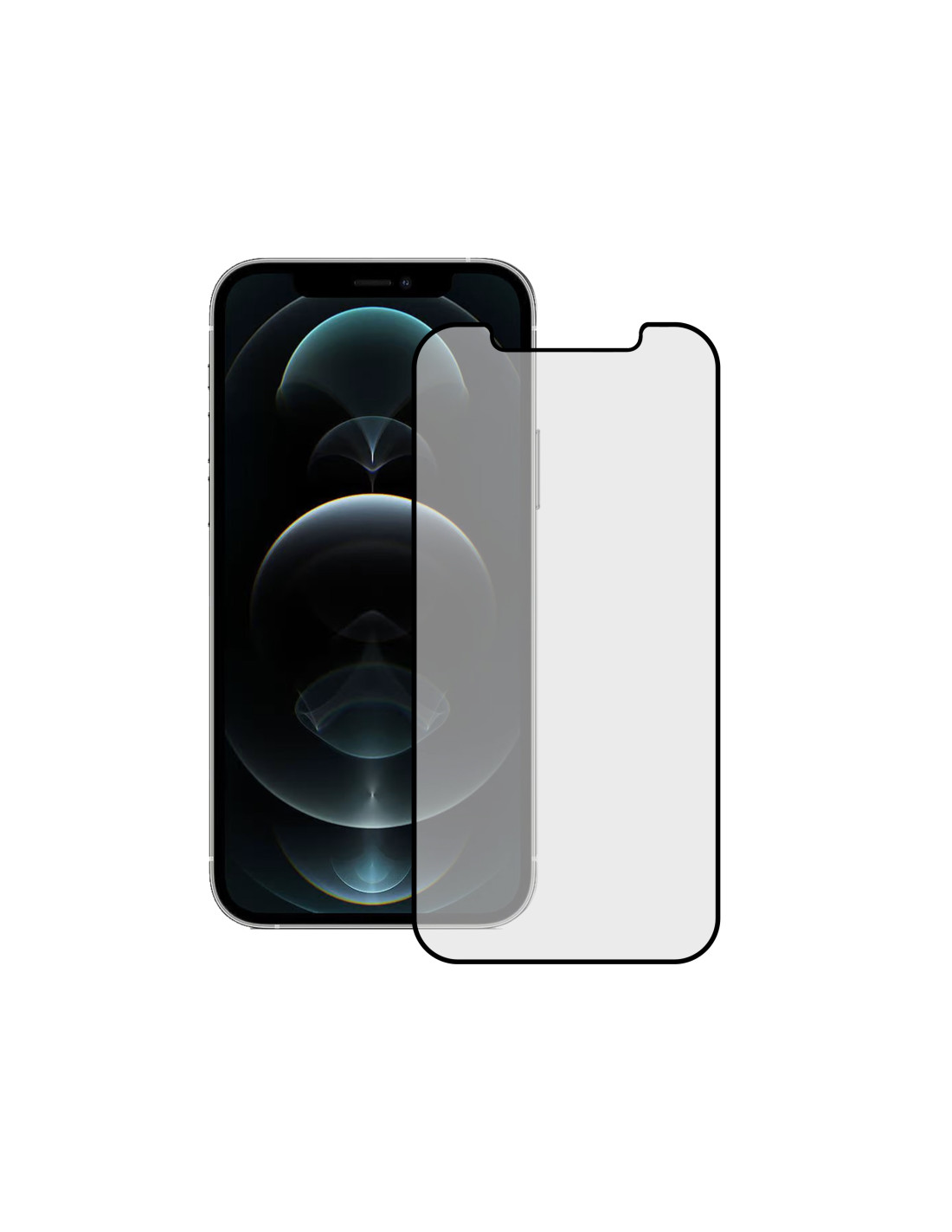 Ksix Protector De Pantalla Cristal Templado para iPhone 15 Pro Max Borde  Negro
