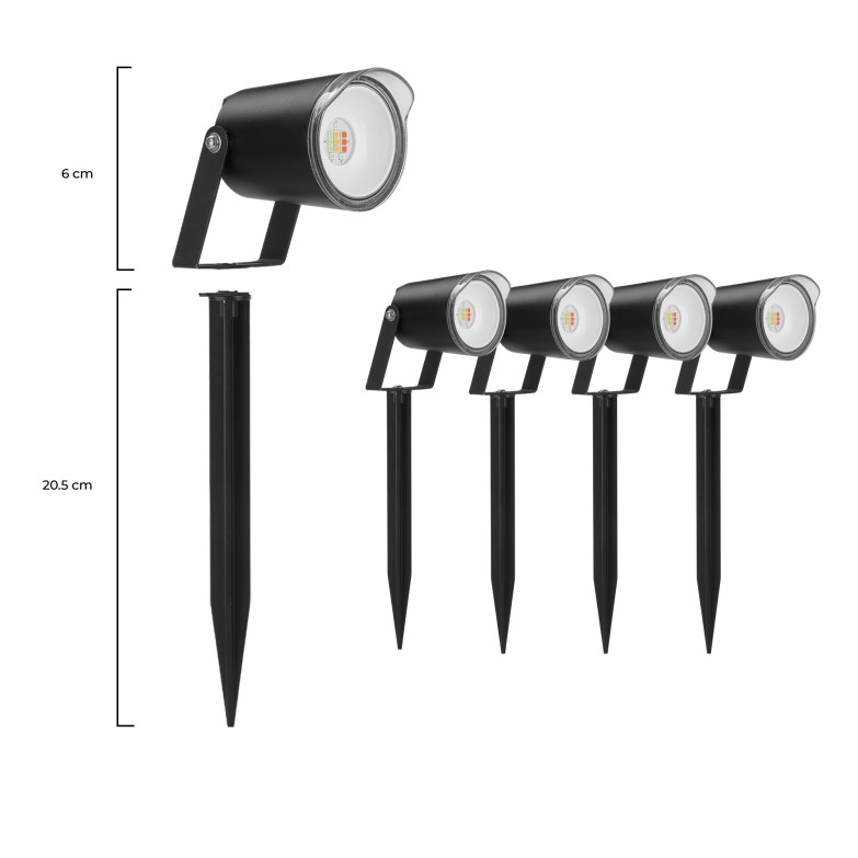 Set of 4 KSIX SmartLED outdoor...