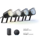 Set 4 focos outdoor SmartLED KSIX, WiFi + APP incluida, 18W, 900 lúmenes, RGBWIC, IP65, Ampliable, Estacas incluidas