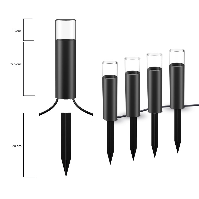 Set 4 balizas outdoor SmartLED KSIX,...