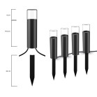 Set of 4 KSIX SmartLED outdoor beacons, WiFi + APP included, 12W, 200 lumens, RGBWIC, IP65, Extendable, Ground stakes included