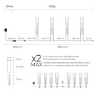 Set of 4 KSIX SmartLED outdoor beacons, WiFi + APP included, 12W, 200 lumens, RGBWIC, IP65, Extendable, Ground stakes included