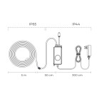 Tira neón flexible outdoor SmartLED KSIX, 5m, WiFi + APP, 32W, 380lm, Dream Color RGBIC, IP65, Clips fijación incluidos