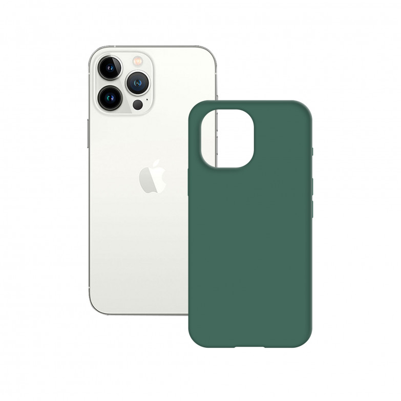 Funda semirrígida para iPhone 13 Pro Max, Antideslizante, Interior microfibra, Compatible con carga inalámbrica, Verde