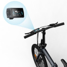 Bicicleta eléctrica plegable ADO A20 Air, App, Aut 100km, Correa de carbono, Frenos hidráulicos, Pantalla IPX7 IPS, Gris