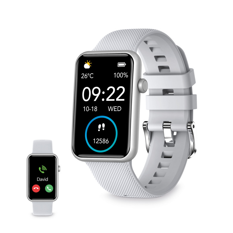 Smartwatch Tube Ksix, 1.57" Multitouch Display, BT 5.0 + 4.0BLE, 7 days, Monitoring, Multisport Mode, Waterproof, Grey