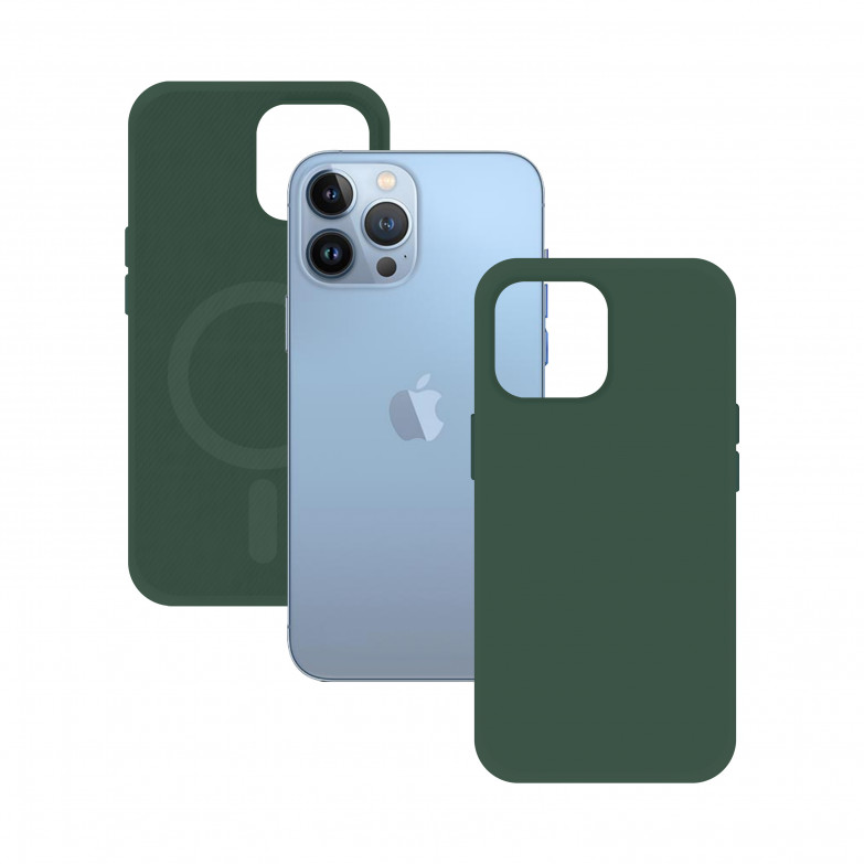 Magcharge semi-rigid hard case for iPhone 13 Pro, Green