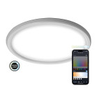 KSIX Duo SmartLED panel, RGB+CCT, 42 cm diameter, 2.450 lm, 24 W, Tuya Smart app, Voice assistants, White
