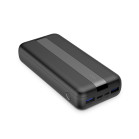 Contact powerbank 20,000 mAh, Lithium polymer, 10,5 W, Simultaneous charging, USB-A to USB-C cable included, Black