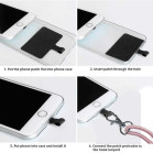 KSIX Universal Lanyard Strap With Card For Smartphone Rose Gold