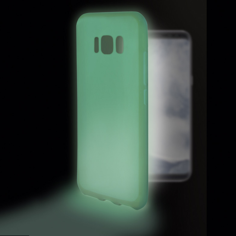 Funda para Samsung Galaxy S8+, Semirrígida, Efecto luminiscente en la oscuridad, Verde