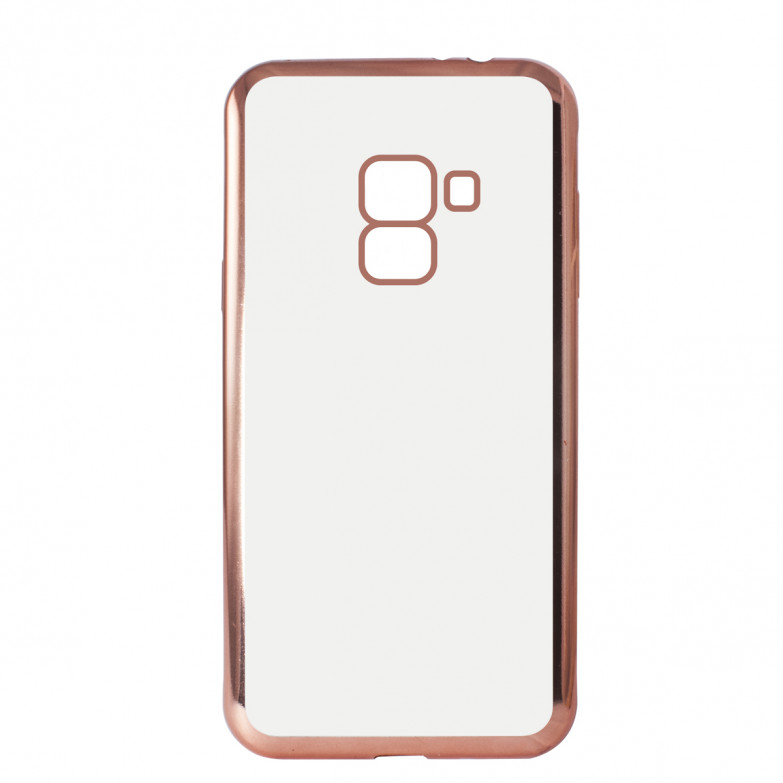 Ksix Metal Flex Cover Tpu For Galaxy A8 2018 Metallic Pink