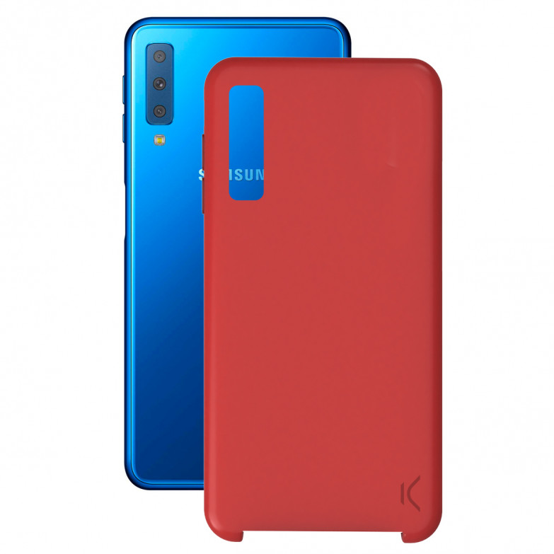 Ksix Soft Silicone Case For Galaxy A7 Red