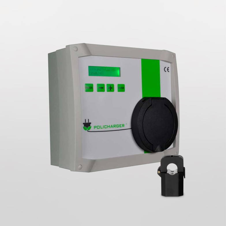 Policharger IN-SC3F electric vehicle charger, 22 kW T2 connector, Dynamic charge regulation