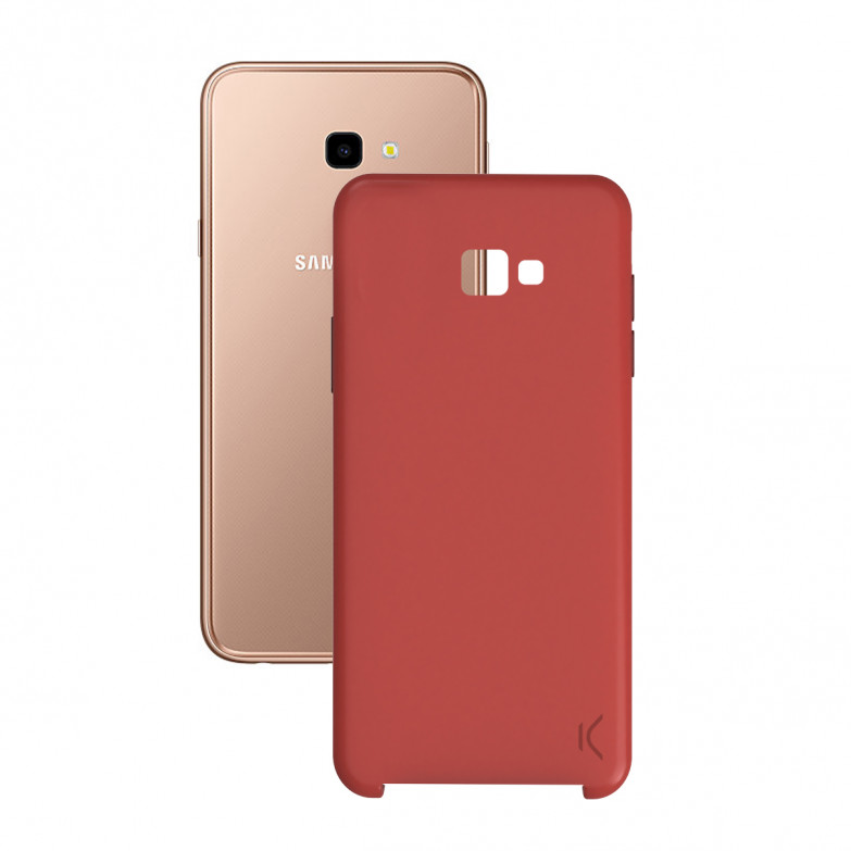 Ksix Soft Silicone Case For Galaxy J4 Plus 2018 Red