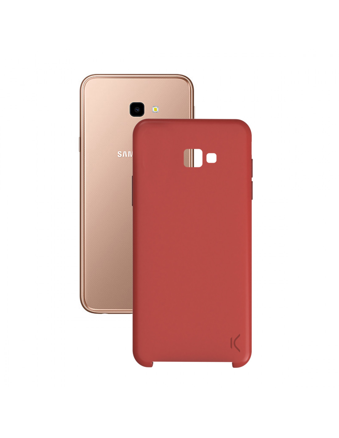 Musgo Belicoso Ten confianza Funda para Samsung Galaxy J4 Plus 2018, Semirrígida, Rojo