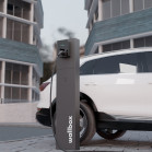 Wallbox Eiffel pedestal, Compatible with Copper SB, Indoor and outdoor, IK10, Galvanized Steel, Black