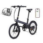 QiCYCLE C2 City cycle, Connected, Pedal assistance, Up to 65km, 8 speeds, LED screen, Basket incl, Black
