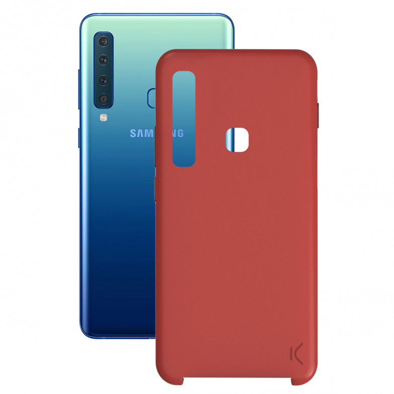 Funda para Samsung Galaxy A9 2018, Semirrígida, Rojo
