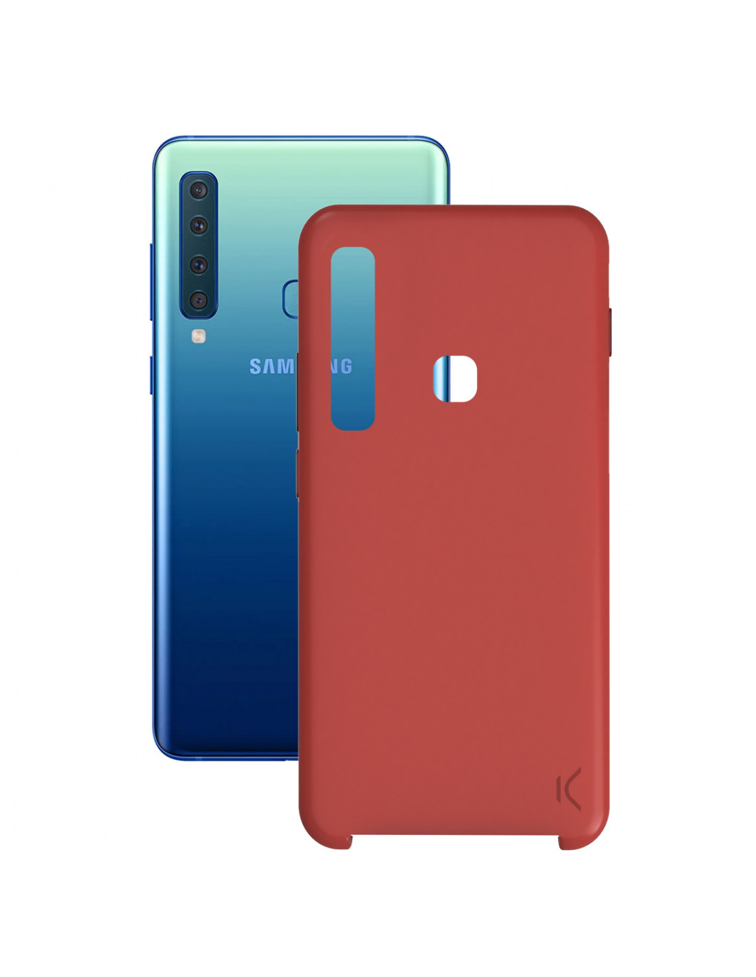 Funda para Galaxy A9 2018, Semirrígida, Rojo