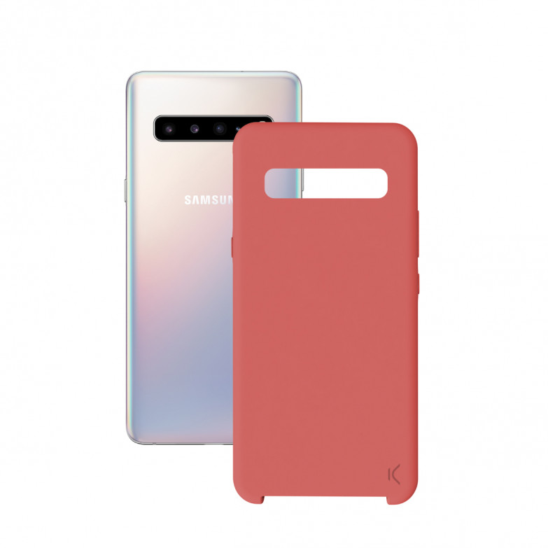 Ksix Soft Silicone Case For Galaxy S10 Red