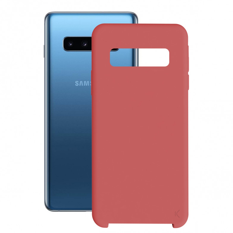 Funda para Samsung Galaxy S10 Plus, Semirrígida, Rojo