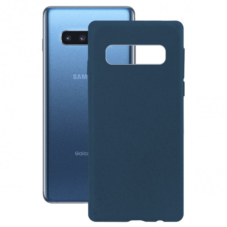Funda Ecológica para Samsung Galaxy S10 Plus, Semirrígida, Azul