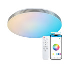 KSIX Boreal SmartLED ceiling light, RGBIC + CCT, 38,5 cm diameter, 5.600 lm, 52 W, iLink app, White