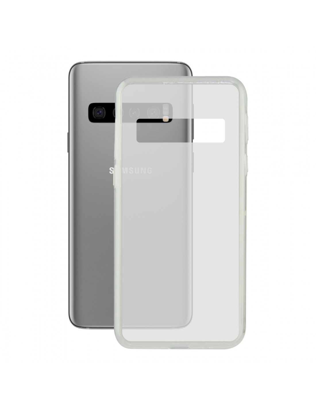 Funda para Samsung Galaxy S10 Plus, Semirrígida, Transparente