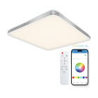 Plafón SmartLED KSIX Twilight, RGBIC + CCT, 47,5 cm, 7.700 lm, 70 W, App iLink, Blanco