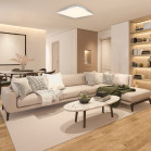 KSIX Twilight SmartLED ceiling light, RGBIC + CCT, 47,5 cm, 7.700 lm, 70 W, iLink app, White
