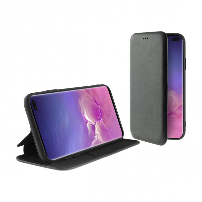 Ksix Lite Folio Case With Standing For Galaxy S10 Plus Black