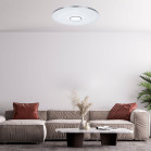 KSIX Aura SmartLED ceiling light, 5 W built-in speaker, RGBIC+CCT, 48,5 cm diameter, 7.200 lm, 60 W, iLink app, White