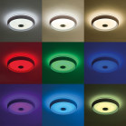 KSIX Glory SmartLED ceiling light, 5 W built-in speaker, RGB+CCT, 47 cm diameter, 6.200 lm, 58 W, iLink app, White