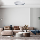 Plafón SmartLED KSIX Glory, Altavoz 5 W integrado, RGB+CCT, Diámetro 47 cm, 6.200 lm, 58 W, App iLink, Blanco