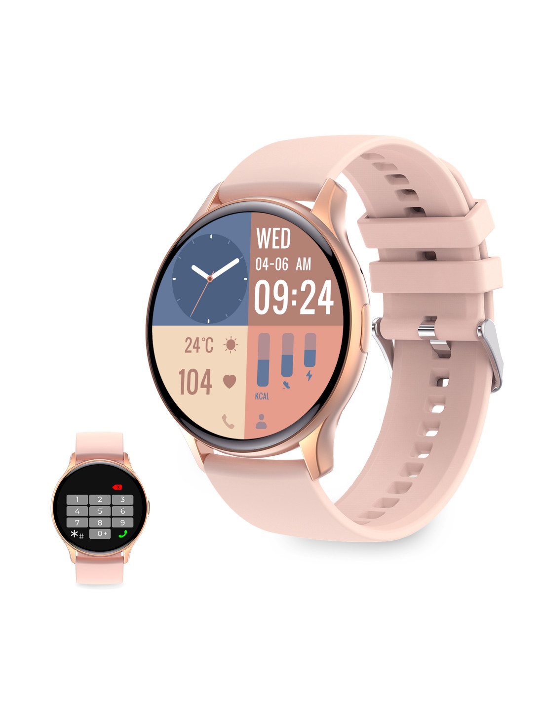 Smartwatch Amazfit GTS 4, compatible Alexa, pantalla 1,75” AMOLED táctil,  sumergible, GPS, llamadas Bluetooth, Blanco