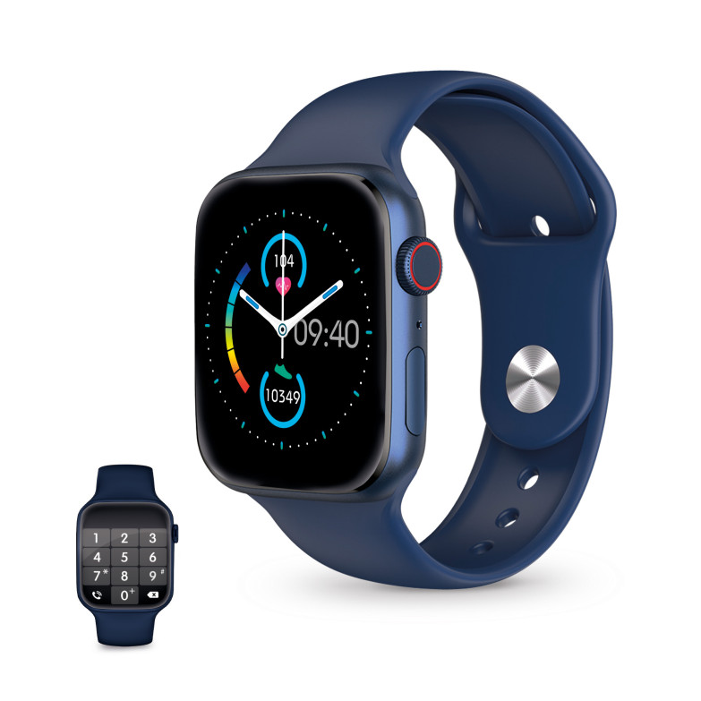 Ksix Urban 4 smartwatch, 2,15” IPS curved display, 5 days aut., Sport and health modes, Calls, Voice assistants, IP68, Blue