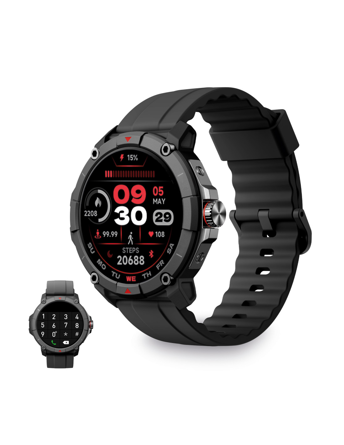 Ksix Urban 4 smartwatch, 2,15” IPS curved display, 5 days aut
