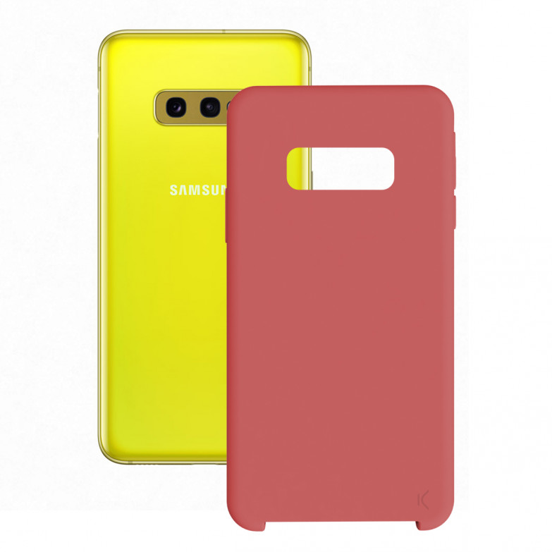 Funda para Samsung Galaxy S10E, Semirrígida, Rojo