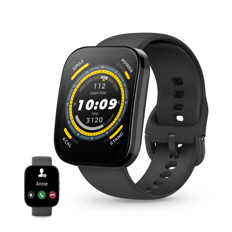 Amazfit Bip 5 smartwatch, 1,91” touchscreen, 10 days aut., Calls, Multi-sport and health modes, Submersible, Black