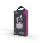 Auriculares inalámbricos KSIX Meteor, Estuche metálico, ENC, Autonomía 4+28 h, Control táctil, Asistentes de voz, Rosa