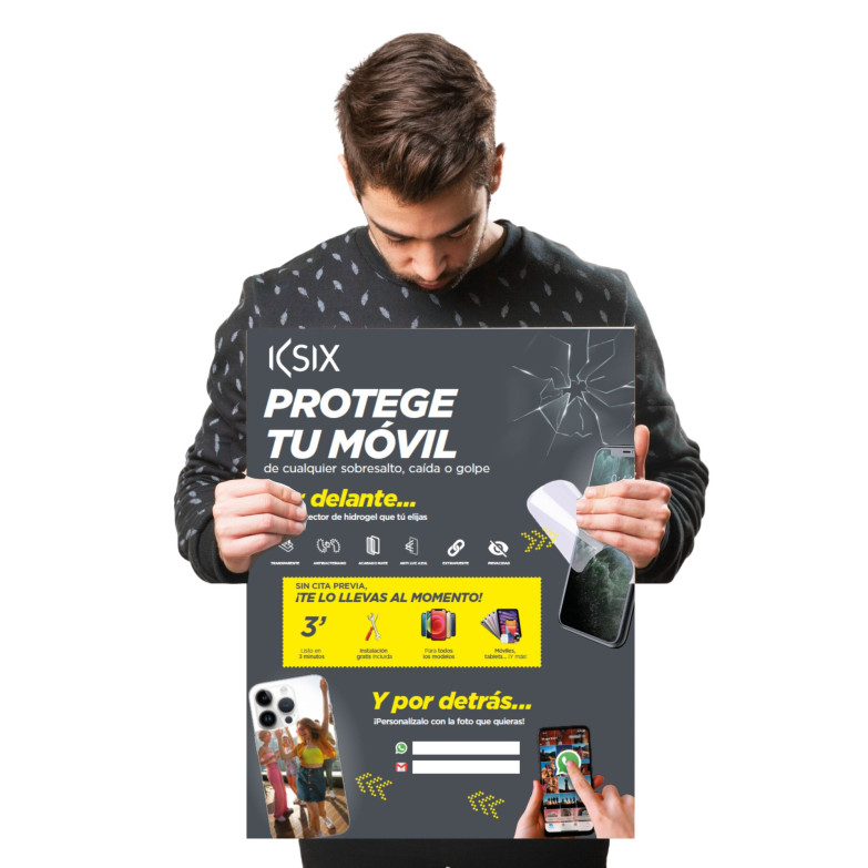 Póster Máquina Plotter Ksix, Medidas y diseño personalizables, Disponible en formato roll-up
