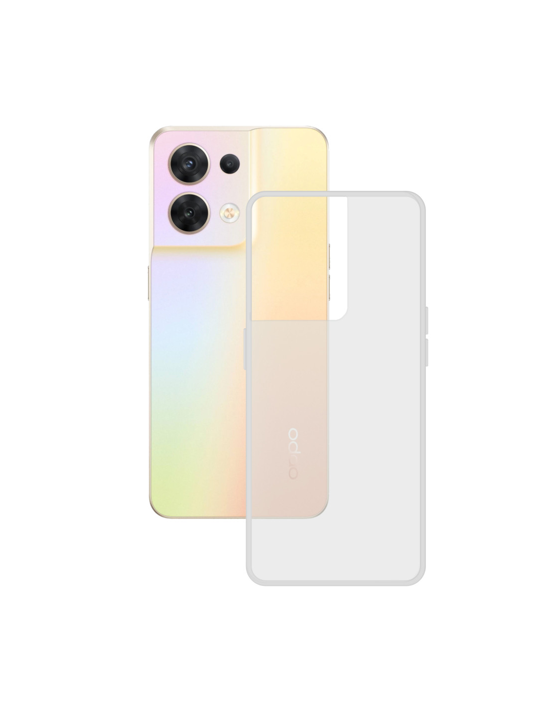 Funda flexible para Oppo Reno 8 Lite 5G, Antihuellas, Resistente, Ligera,  Compatible con carga inalámbrica, Transparente