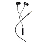 Auriculares con cable Contact, Jack 3.5 mm, Llamadas, Control multifunción, Longitud 1,2 m, IPX3, Negro