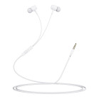 Contact wired earphones, Jack 3.5 mm, Calls, Multifunction control, 1,2 m length, IPX3, Blanco